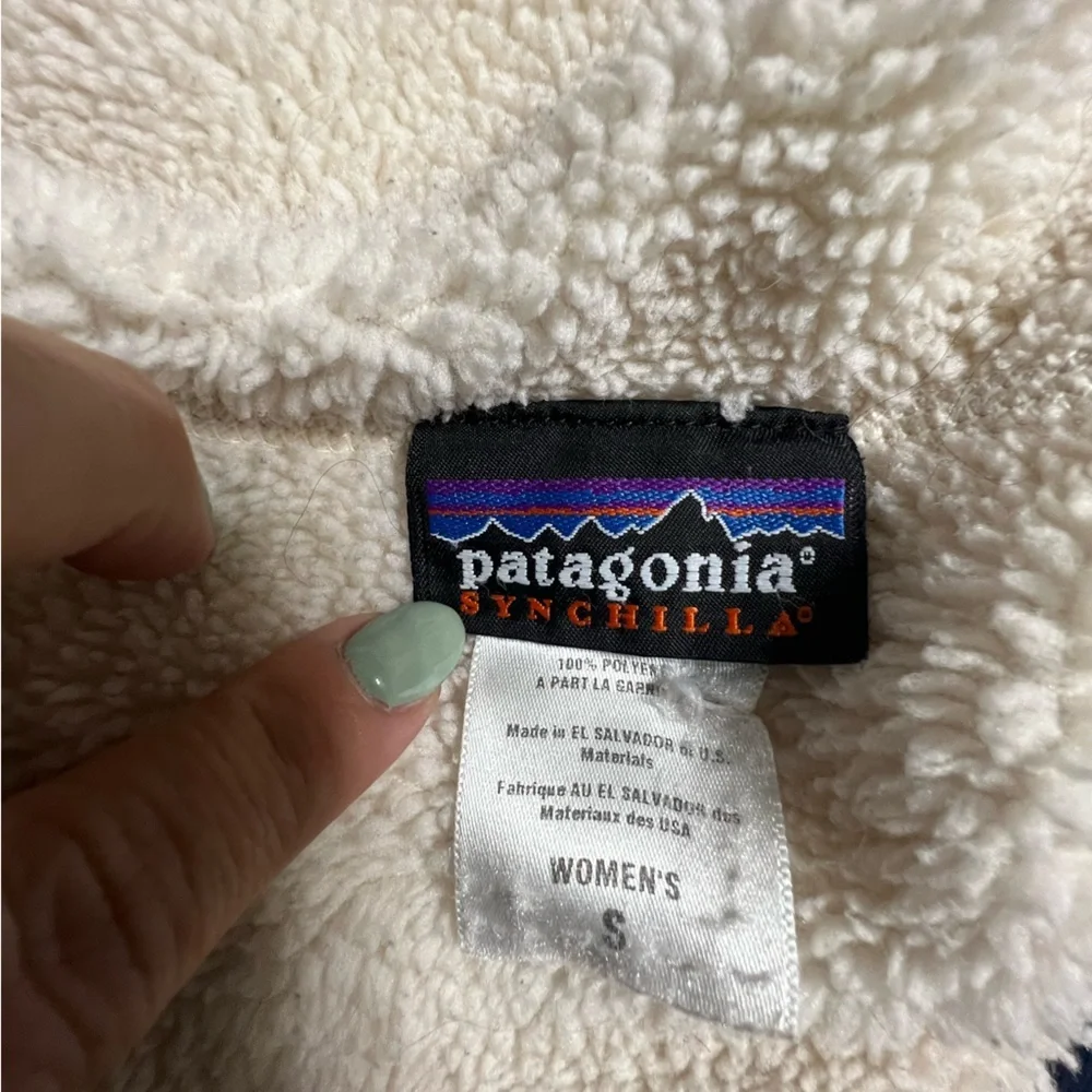 Patagonia synchilla windzone Jacket size Small offwhite - Picture 5 of 7